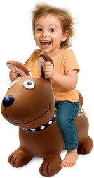 Hüpfhund HoppyDoo Dog Brown mit Pumpe