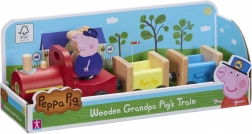 Holzzug Peppa Pig mit Opa Schwein