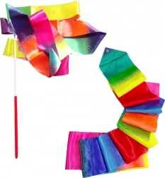 Bunte Gymnastikband für Tanz und Übung 205 x 5 cm