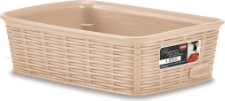 Korb Elegance beige 20 × 14 × 6 cm Kunststoff