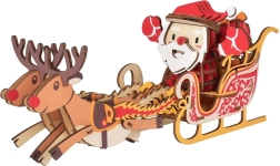 Woodcraft hölzernes 3D-Puzzle Santas Schlitten