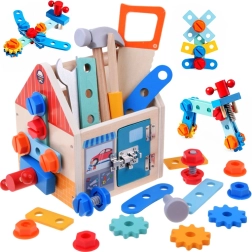 Holzhaus – Set für kleine Heimwerker mit Werkzeug und Schrauben
