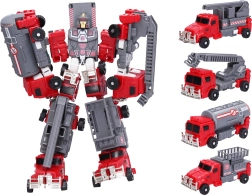 Feuerwehr-Autoroboter 5-in-1, 24 cm