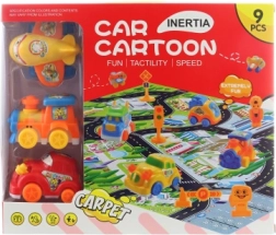 Set: Straßenteppich und Autos