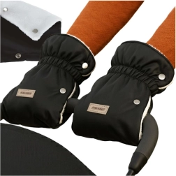 Gefütterte Kinderwagen-Handwärmer Kruzzel schwarz, 2 Stk.