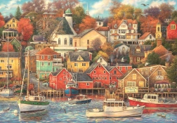 Puzzle 1500 Teile Kompakter Hafen Gute Zeiten