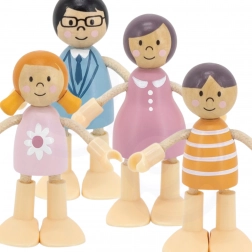 PolarB Holzpuppenfamilie – Figuren-Set