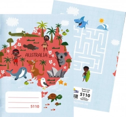 Schulheft A5, 10 Blatt, kariert 10 × 10 mm – Australien