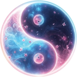Rundes Puzzle Yin und Yang mit 570 Teilen