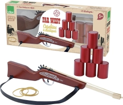 Vilac Gewehr Wilder Westen – hölzernes Gummiband-Spielzeug zum Dosen-Schießen