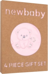 Baby-Geschenkset „New Baby Sweet Bear“, rosa, 4-teilig – Rosa 53584