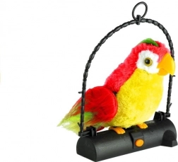 Sprechender Papagei Pleciuga – interaktives Plüschtier, rot