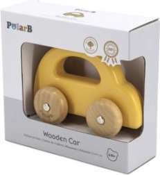 Gelbes Holzschiebeauto VIGA PolarB