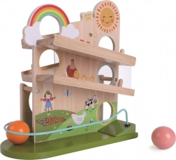 Holz-Kugelbahn Glückliche Farm 2Kids Toys