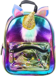 Kinder Rucksack Regenbogen mit Einhornhorn