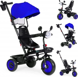 3-in-1 Kinder-Dreirad mit drehbarem Sitz und Verdeck, blau, ECOTOYS