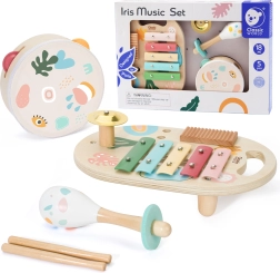 Set aus Holzmusikinstrumenten für Kinder