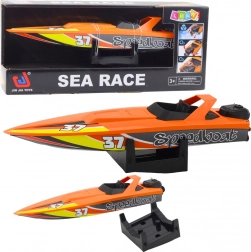 Aufziehbares Motorboot für Wasser – orange