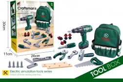 Rucksack für kleine Handwerker mit Werkzeug und Bohrmaschine