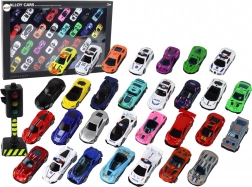 Set Aluminium-Automodelle in Box 30 Stück Sportwagen Polizeiautos