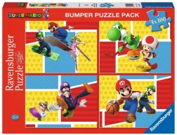 Puzzle 4×100 Teile Super Mario