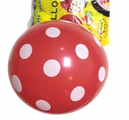 Rote Latexballons mit Punkten, 12 Zoll