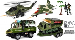 Militär-Konvoi-Auto mit Anhänger und Soldat 63 cm