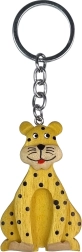 Großer Holzschlüsselanhänger Leopard
