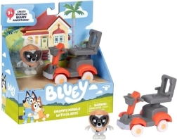 Bluey-Fahrzeugset mit Oma Muffin