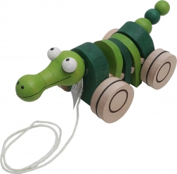 Holz Nachziehspielzeug Krokodil
