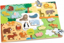 Holzpuzzle Tiere für Kinder