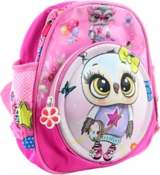 Kinder-Rucksack mit Eule, rosa 22 × 25 × 8 cm
