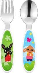 Kinderbesteck Bing mit Gabel und Löffel