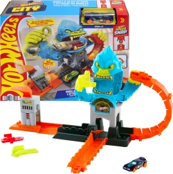 Hot Wheels City Hungriger Gorilla – Gorilla Slam – Rennstrecke mit Auto