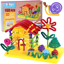 Kreative flexible Bausteine Macaroni, Stäbchen – 150 Teile