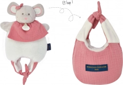 Doudou Mäuschen 3-in-1 in Tasche für Babys, 30 cm