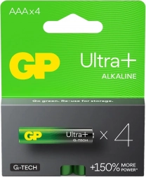 Alkalische Batterien AAA GP Ultra+ 4 Stk G-TECH