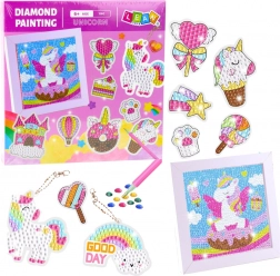 Kreativset Diamant-Mosaik bunte Einhorn