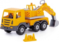 Plastikbagger Auto Prestige 43 cm – drehbarer Ausleger und mechanische Schaufel