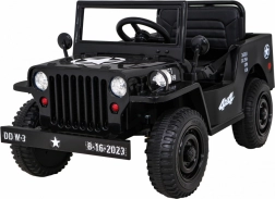 Retro Militär-Kinderauto 4x4, schwarz
