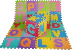 Schaumpuzzle Alphabet für Kinder 3+ aus EVA-Schaum – Groß- und Kleinbuchstaben, Boden-Spielmatte