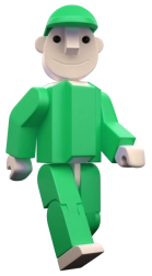 Seváček grün (groß und klein) – Figur für den SEVA-Baukasten