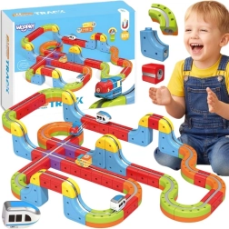 WOOPIE Magic Cube Train magnetische Antigravitationsbahn mit Bausatz, 68 Teile
