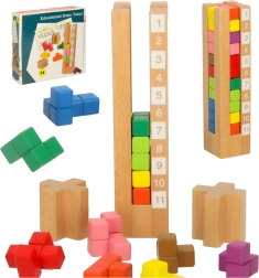 Bunte Montessori-Holzpuzzle
