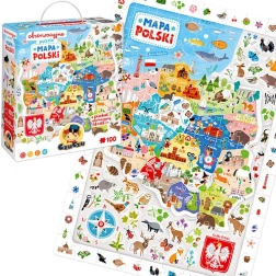 Puzzle Beobachtung - Karte von Polen 100 Teile