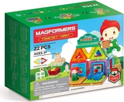 Magnetisches Konstruktionsspielzeug Magformers Stadt Marktplatz 22 Teile