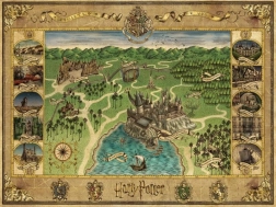 Puzzle HARRY POTTER Karte von Hogwarts 1500 Teile Ravensburger