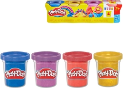 Play-Doh metallische Knete mit Konfetti, 4 Becher