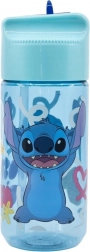 Kinderwasserflasche mit Strohhalm Stitch Palms, blau