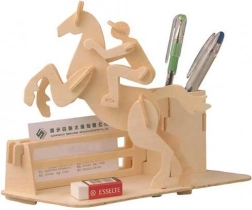 Woodcraft Holz 3D Puzzle Stifthalter Rennen